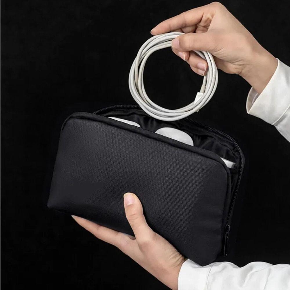Portable Data Cable Storage Bags Waterproof Travel Toiletry Bag New Charger Headphone Organizer