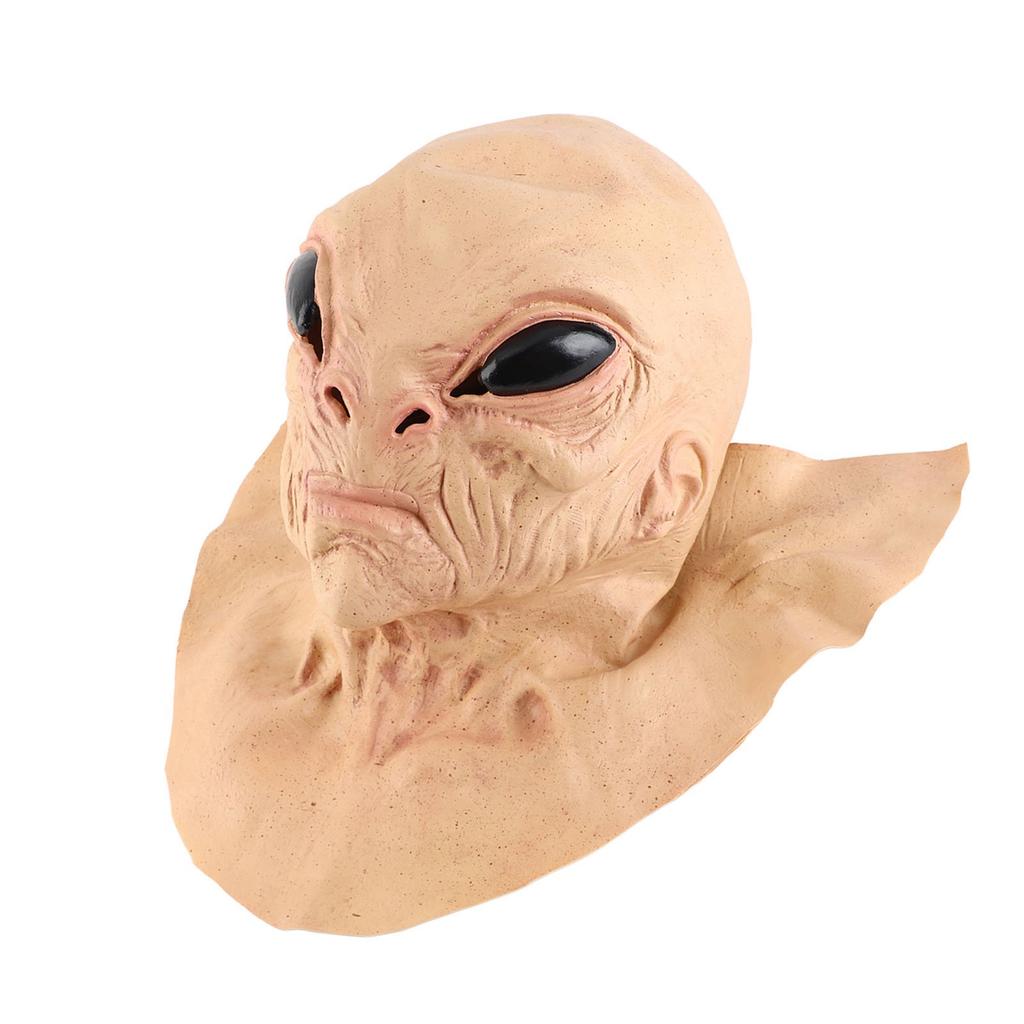 Halloween Alien Head Face Cover for Adult and Kids Realistic Alien Face Cover Latex Full Head Face Covers