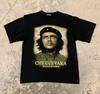 Maglietta Vintage Anni '90 Che Guevara Blu Caribe Logo Grande Media Cuba Rivoluzionaria