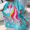 Kids Hooded Robes Bath Towel Super Absorbent Beach Shawl Boy Girl Swim Cartoon