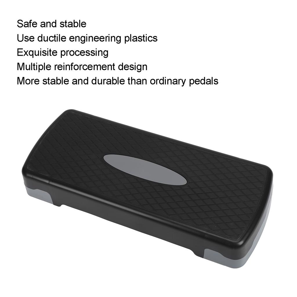 Fitness Step Platform Anti Slip Plastic Adjustable Yoga Aerobic Exercise Pedal Stepper for Home Gym