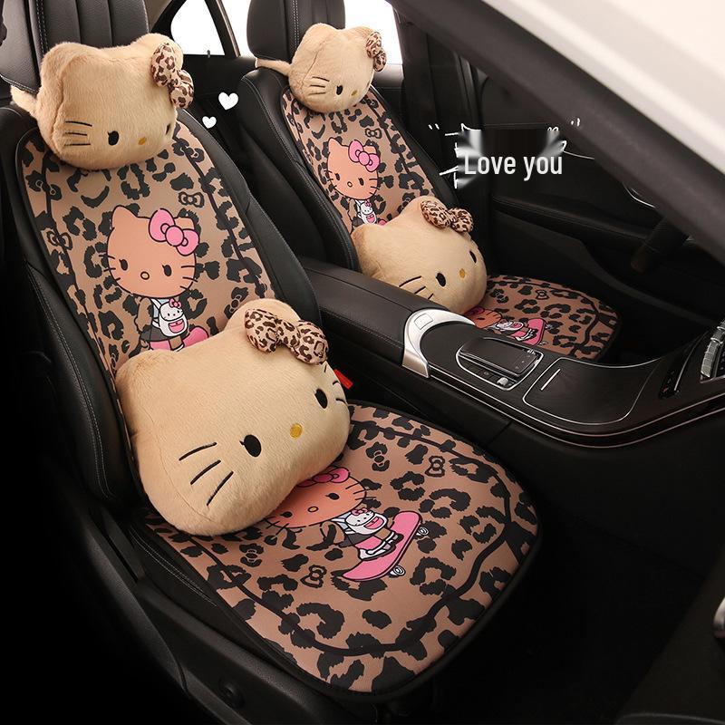 Leopardenmuster Kätzchen Autositzkissen für Damen, Kompatibel mit Honda Crider, Fit, Accord und CRV