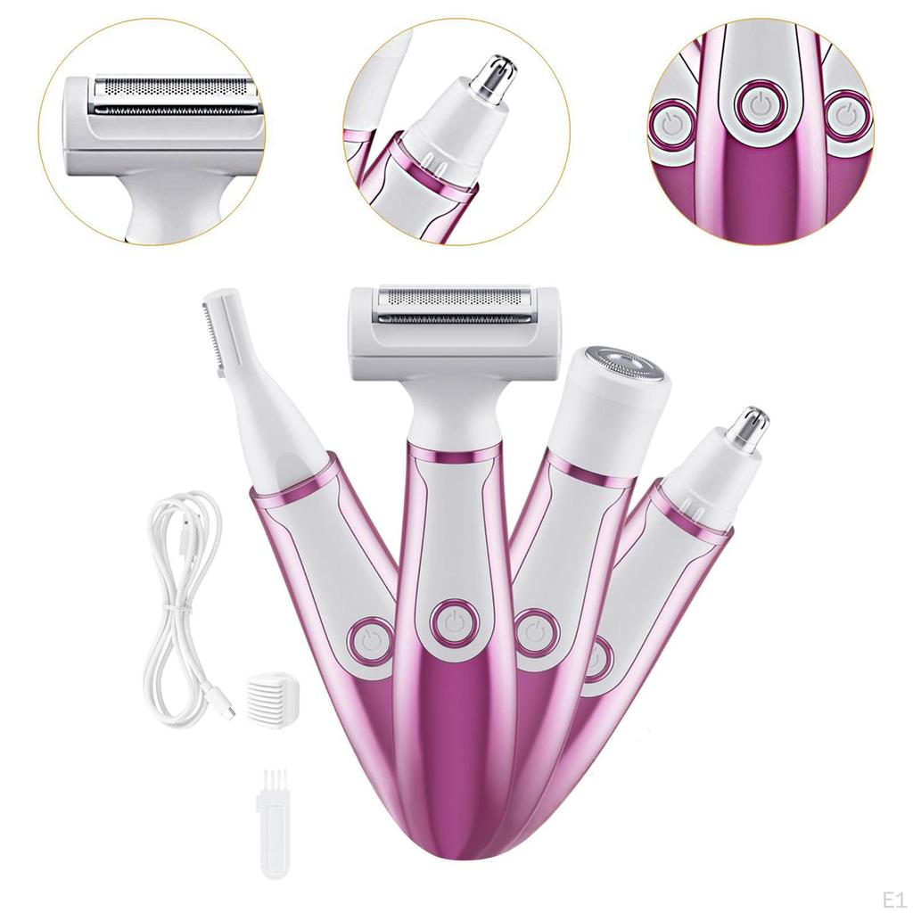Face Shave Tool,Multifunction Four In a Shaving Kits with Charging Indicator,Women Hair Trimmer,Hair