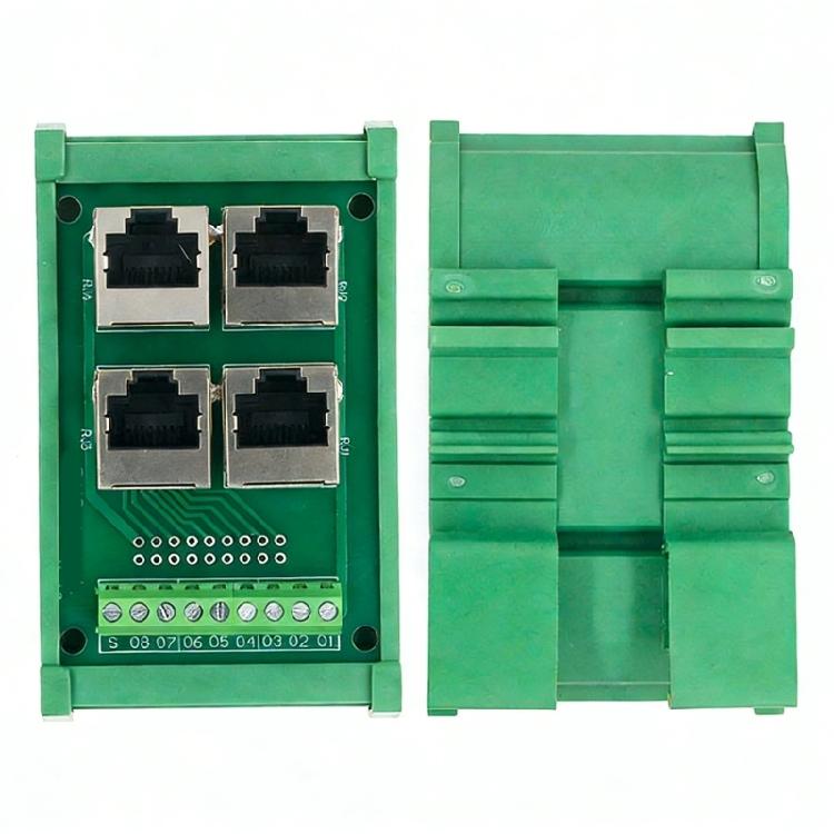 Professional 4 Port RJ45 8P8C Ethernet Terminals Adapter For Industrial And Commercial Networking