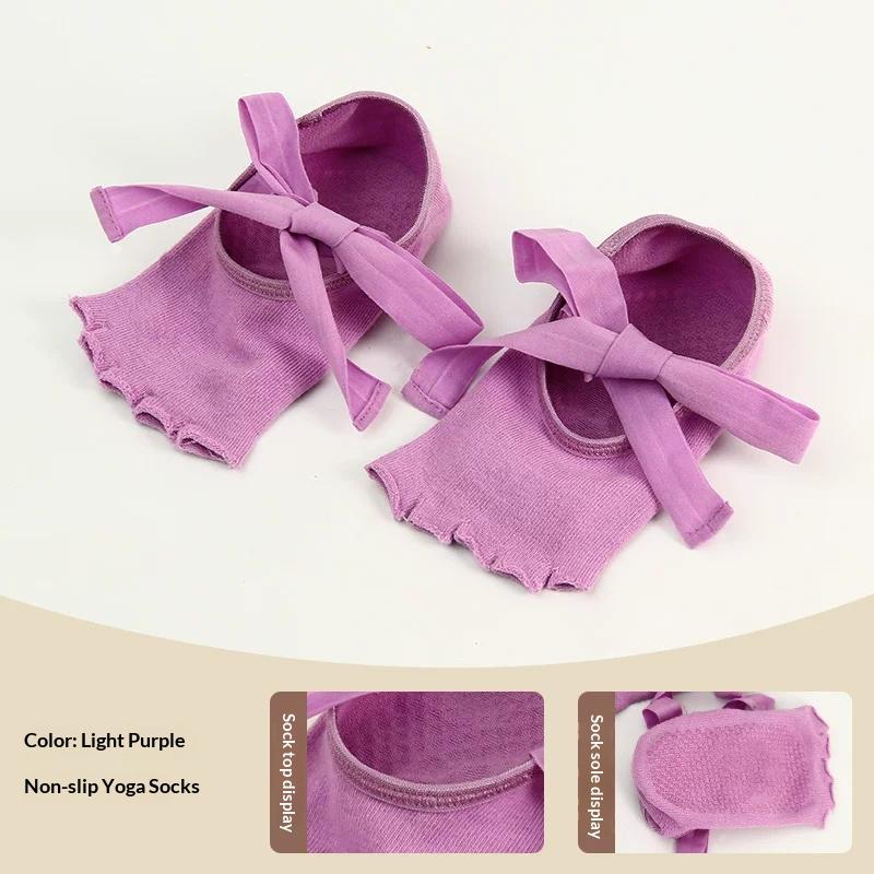 Drop Shipping Lace Ballet Dance Socks Non Slip Yoga Socks Anti Skid Soft Socks for Female Indoor Sports Daily Use