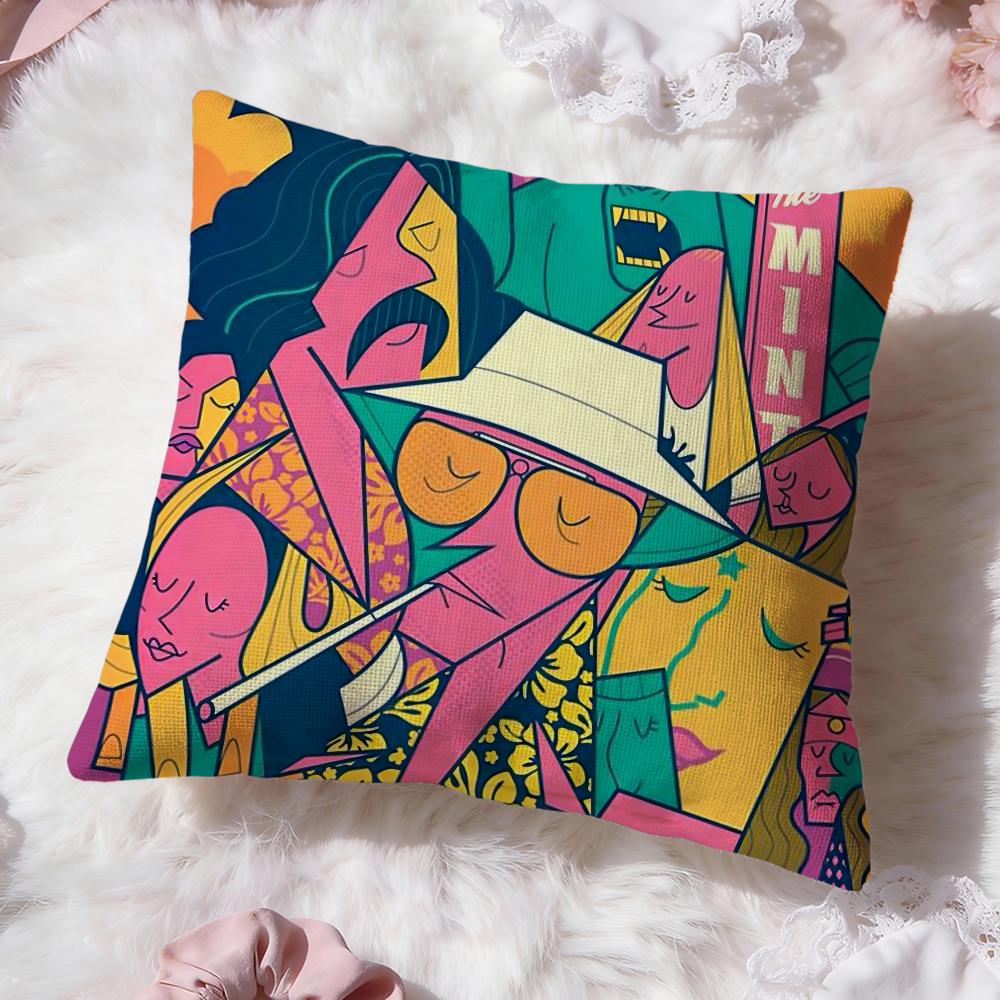 Fear Loathing Las Vegass Cushion Cover Premium Comfort Reversible Pillow Cove -Two in One Design for Any Room & Car Interior