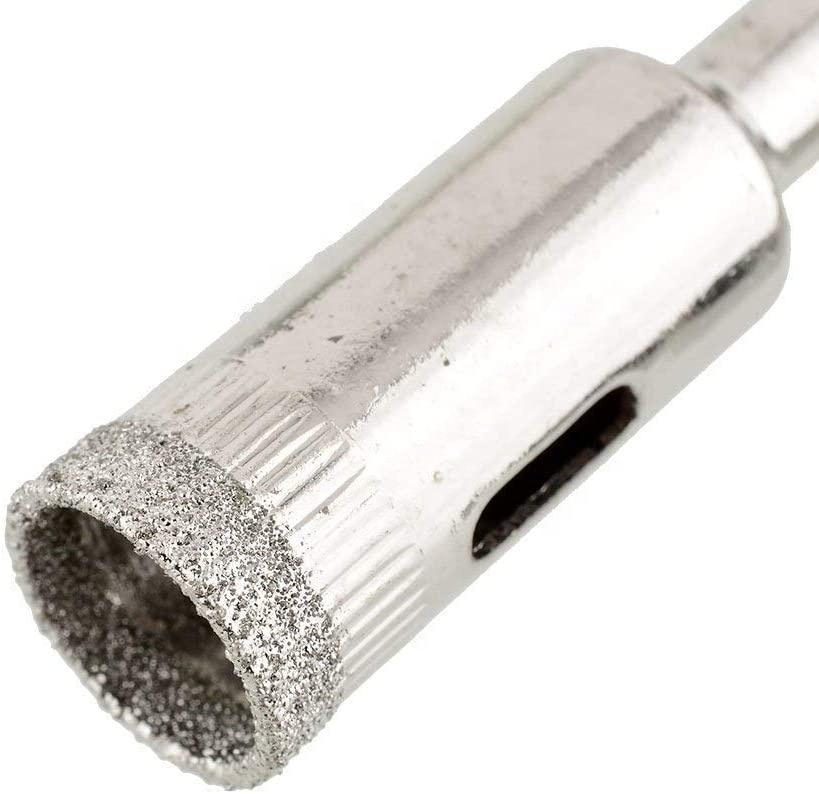 Set di Punte da Trapano in Acciaio 10pz Rivestite in Diamante HSS per Utensili Elettrici 6mm-30mm Sega a Tazza per Piastrelle Marmo Vetro Ceramica Punte da Trapano