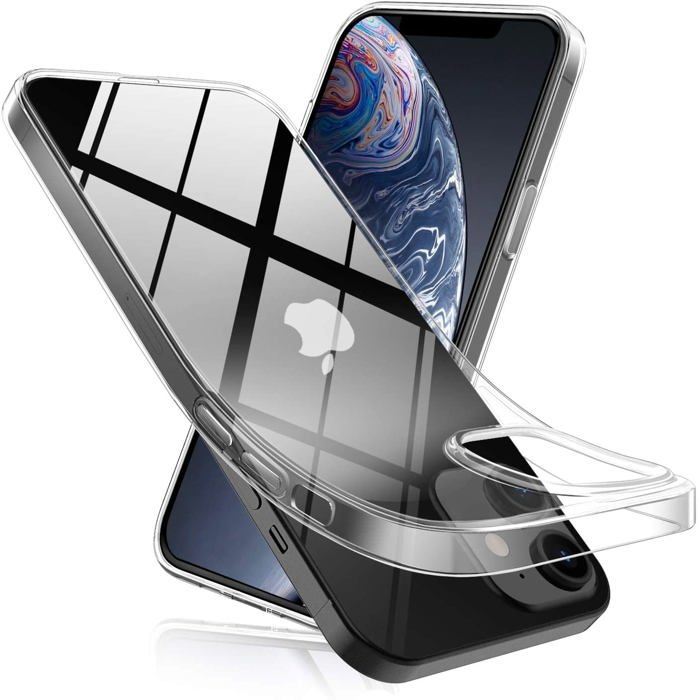 Case and Lanyard for iPhone 12 / iPhone 12 PRO - Transparent Soft TPU Adjustable Black Cord Phonillico®