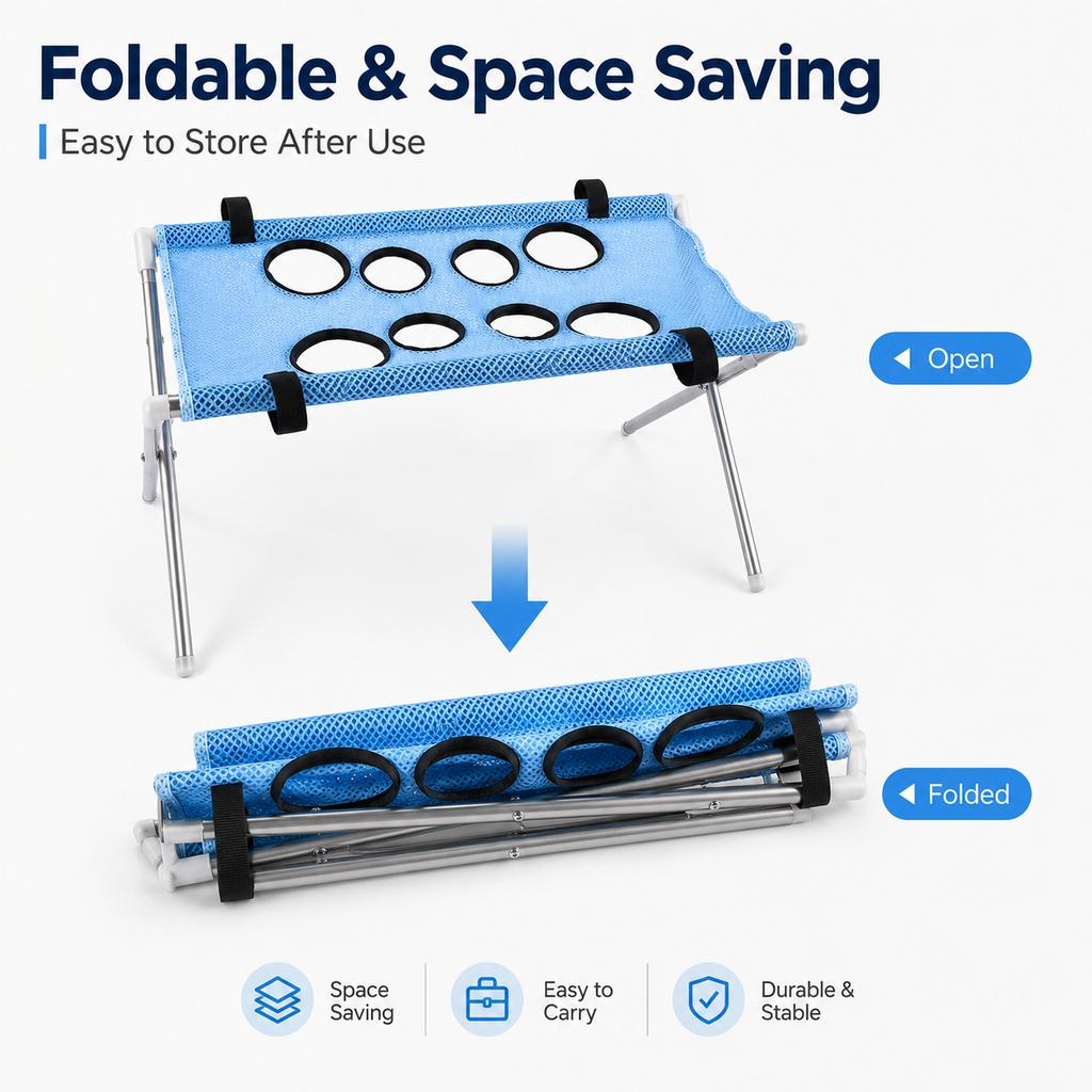 Portable Pet Grooming Table for Cats Small Dogs Foldable Stainless Steel Nail Trimming Hammock Breathable Mesh Home Pet Care