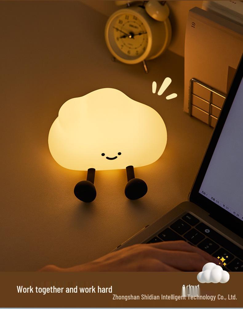 Cloud Silicone Night Light: Cute Bedside Lamp & Sleep Companion Gift for Kids