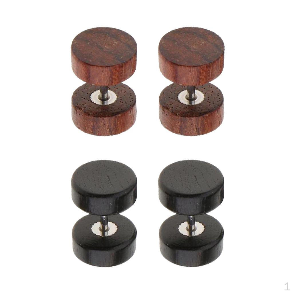 Of 1.2mm Wood Faux Ear Studs