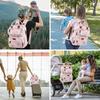 Diaper Bag Backpack, Baby Girl Diaper Bag for Mom, Large Pink Floral Diaper Bag Backpack for Girls, Waterproof Mom Backpack for Work Travel Holiday