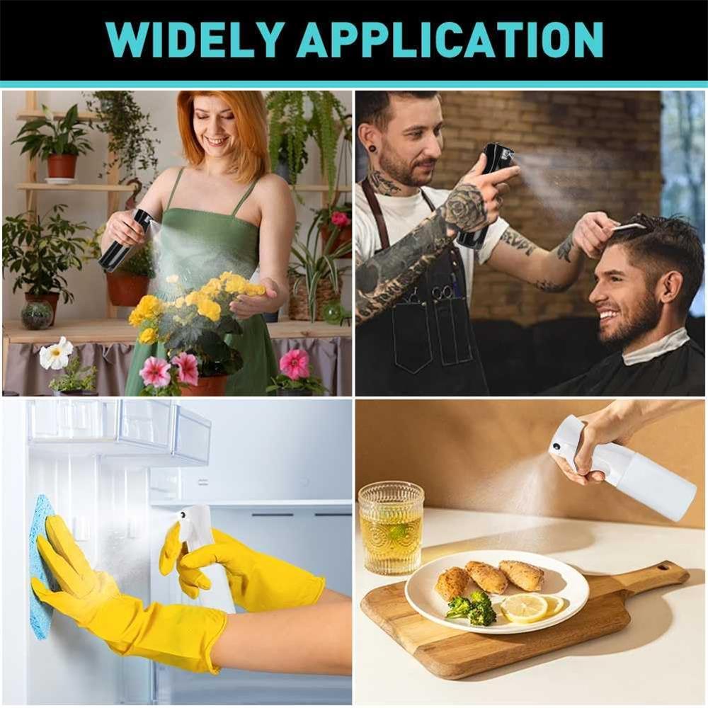 Hair Spray Bottle, Refillable Fine Mist Spray Bottle for Hair Styling,Cleaning,Garden,Continuous Water Mister Spray Bottle