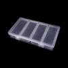 New Transparent 4-Grid Storage Box with Independent Compartments for Small Accessories