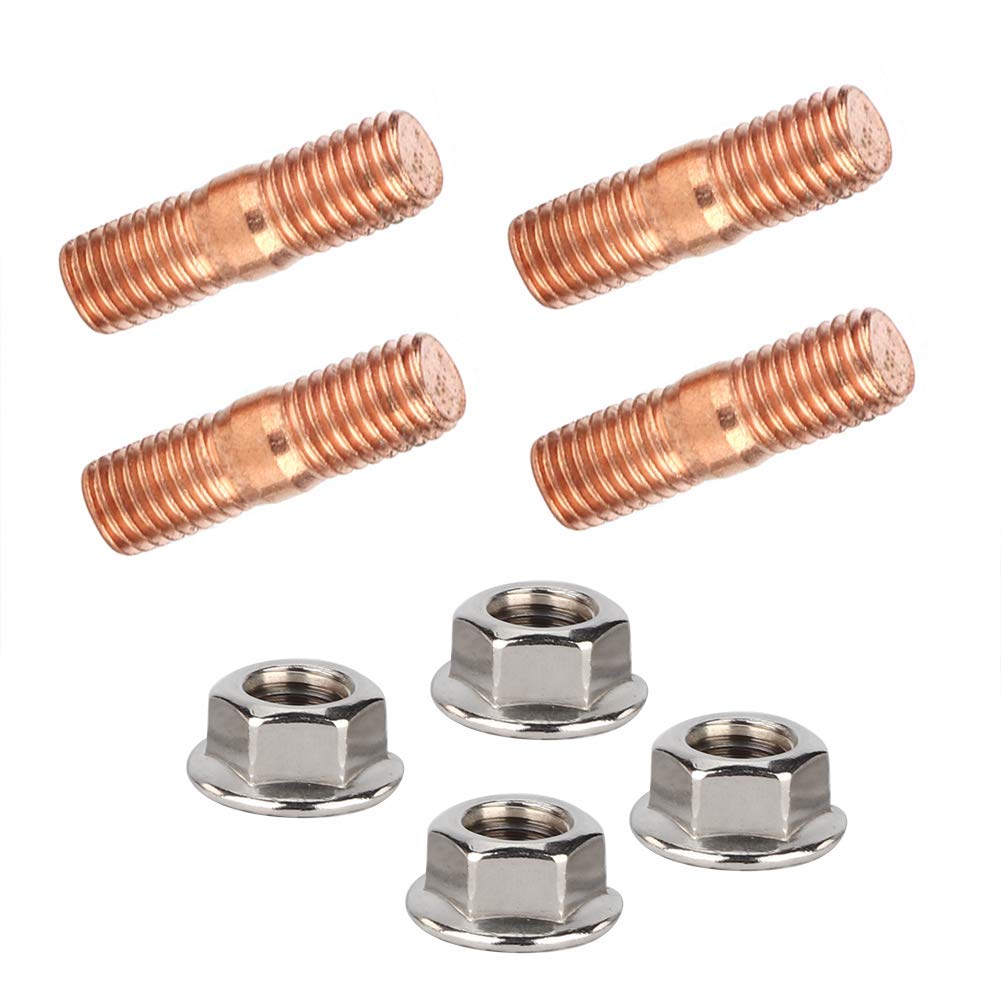 Header Stud Kit, M10x1.50 Thread T3 T4 T6 High Strength Turbo Stud Kit Flange Nuts
