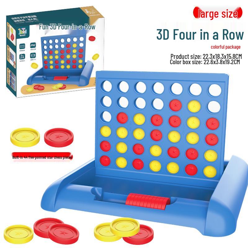 3D Children's Four-in-a-Row Chess Game – Parent-Child Interactive Table Toy