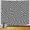 Illusion Art Tapestry Black and White Spiral Living Room Studio Modern Individual Art Style Home Decor