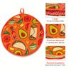 1Pc LDQ 12-Inch Insulated Tortilla Warmer Pouch - Microwave Safe, Keeps Tortillas Warm for Up to One Hour, Fruit Pattern Design