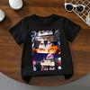 NARUTO Kawiai Black Tshirts for Boys Girls Anime Cartoon Printed Shortsleeved Top Children Summer Fashion Cute Tshirt Gifts