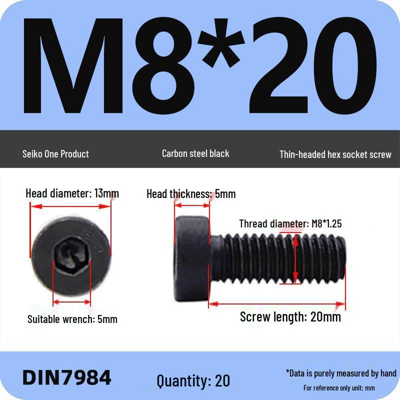 Grade 8.8 Low Profile Hex Socket Screw/Bolt (M3-M16)