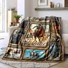 Western Cowboy Theme Home Customize Your Name Blankets Comfortable Soft Lightweight Allseason Multipurpose Blanket For Picnics Sofas Offices Beds
