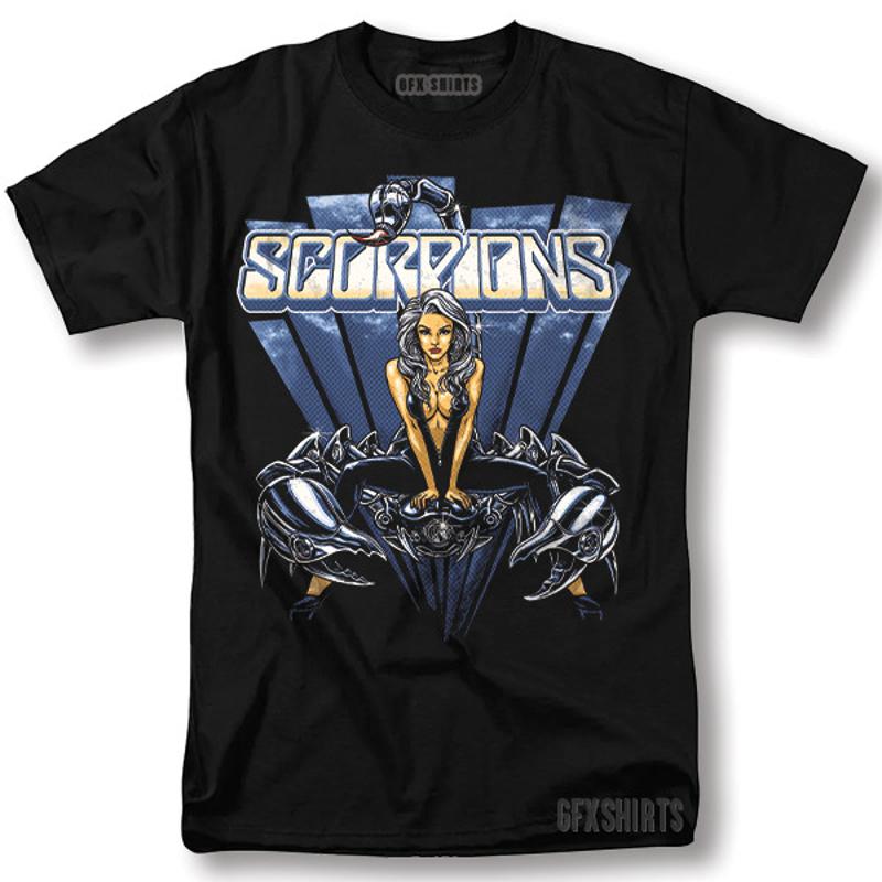 

Scorpions Shirt Rock Concert Tour Vintage Graphic Design T-Shirt - Men s Summer Cotton Graphic Tee 5XL різнокольоровий