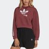 Adidas Originals Sweatshirts Women's Dark Red Crew Neck Moderate Regular (Unisex) Sweatshirts HC4620