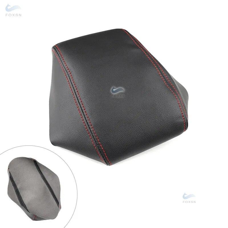 Couverture d'accoudoir central en cuir souple, pour Peugeot 308 2012 2013 2014 2015 2016, couvercle de Console centrale de voiture, couvercle de boîte d'accoudoir, garniture autocollante