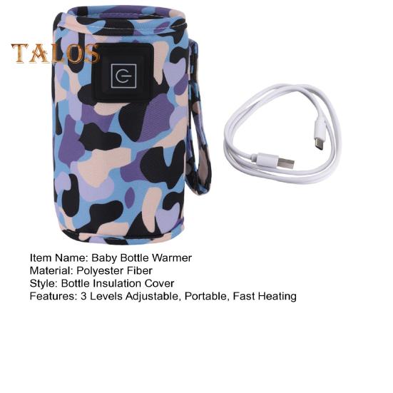 Portable Baby Bottle Warmer Sleeve 3 Levels Adjustable Electric Feeding Bottle Heater Fast Heating Outdoor Travel Infant Milk Bottle Heating Cover