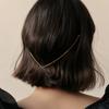 1pc Vintage Elegant V-Shaped Metal Bridal Headband - Golden-Toned Retro Hair Accessory for Weddings, Bridal Hair Accessories