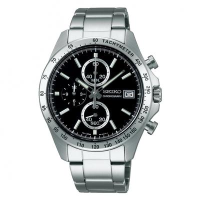 [Часы Seiko] Наручные часы Seiko Selection Quartz Chronograph (Вертикальные три глаза) SBTR005 Мужской серебряный
