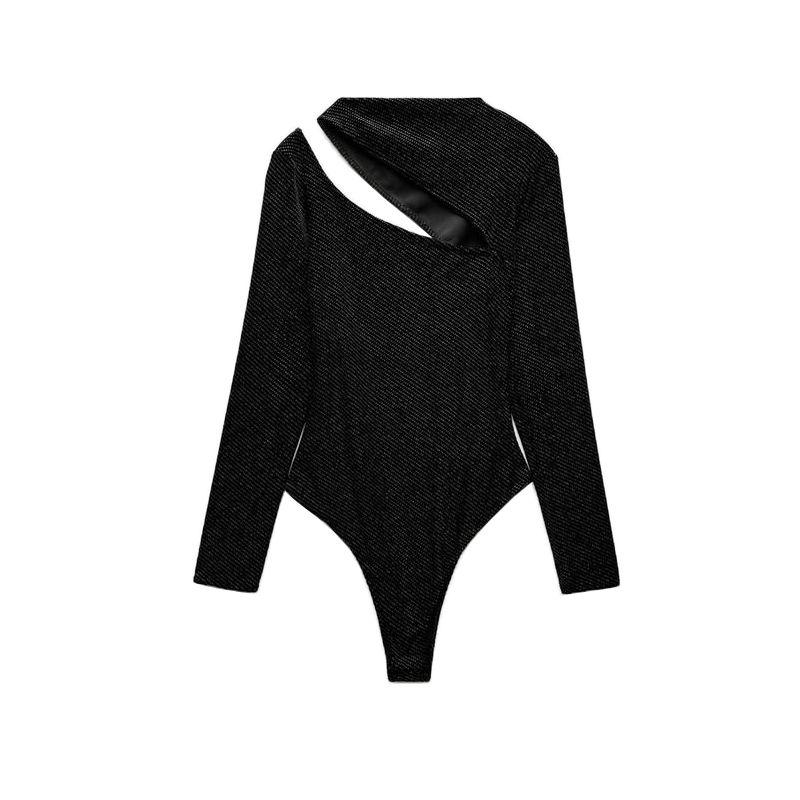 

Осень и Зима Новая Женская Одежда Мода Ветер Яркий Бархат Слим Длинные Рукава круглый Вырез Комбинезон 9684609 Black L