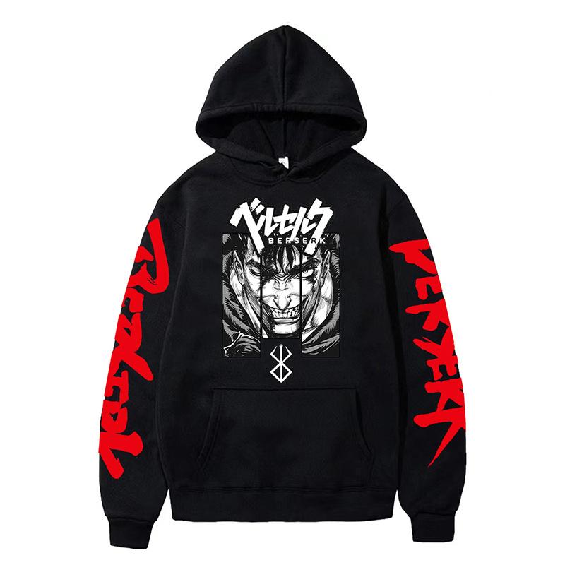 Anime Berserk Hoodies Men Japanese Manga Printed Harajuku