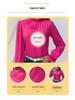 Versatile Women's Floral Chiffon Puff Sleeve Top - Long Sleeve French Style, Rose Solid Color, Age-Reducing Design