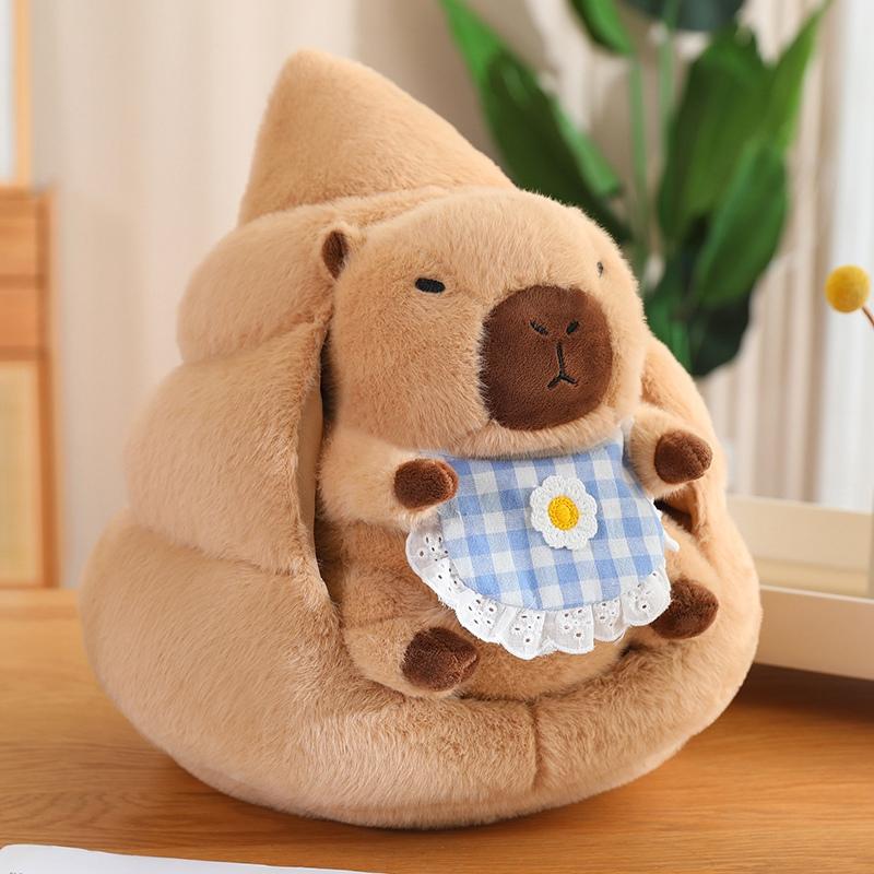 Cosplay Bee Capybara Hamburger Cloth Capibara PLushie Stuffed Vegetable Pumpkin Carrot Peppers Eggplant Hoodie Hat Toys for Kid