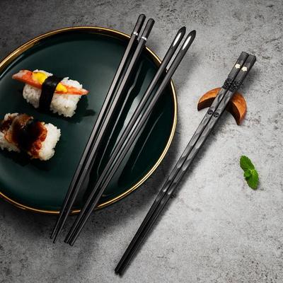 5 Paar hochwertige japanische rutschfeste Essstäbchen für koreanisches Zuhause, Hotel, Restaurant, tragbare gesunde Lebensmittelstäbchen für Sushi-Stäbchen