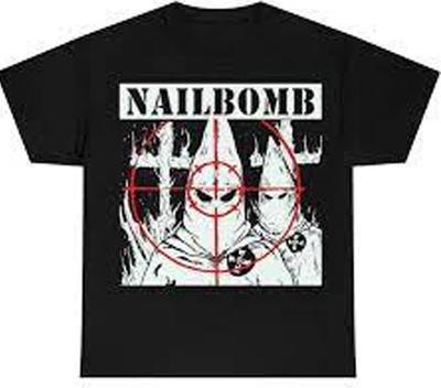 Nailbomb Band Album Artwork Schwarzes T-Shirt Kurzarm Alle Größen JJ4054
