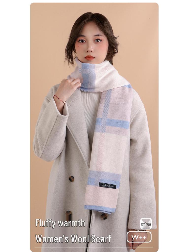 2025 Damen Schal aus Wolle im koreanischen Stil: Warmer, vielseitiger Winter-Nackenwärmer und Geburtstagsgeschenk