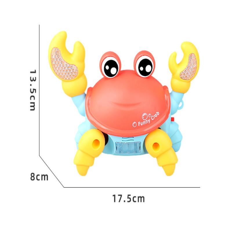 1Pcs Walking Moving Toys For Kids Crawling Crab Toy Electric Little Crab Toys With Sound And Light Interactive Music Gifts