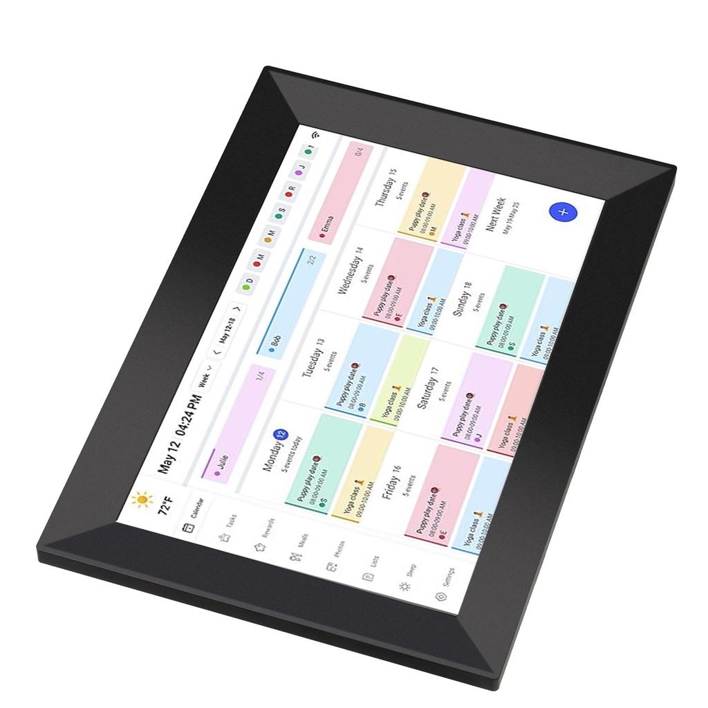 Digital Calendar WiFi 10.1 Inch Touchscreen Interactive Display 32GB 2 Way Sync Smart Calendar Chore Chart with APP for