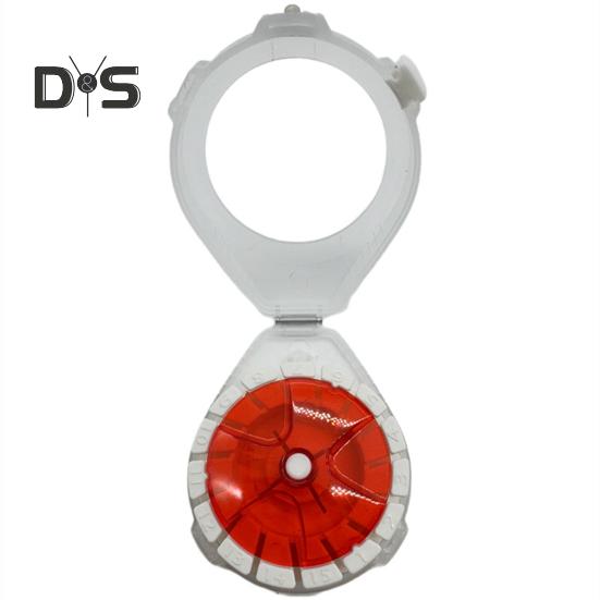 Fishing Line Spooler Box with Clear Lid Quick Line Cutter Anti-Reversal Portable Fish Line Organizer Holder Winding Spooling Tool Round Case Fishing