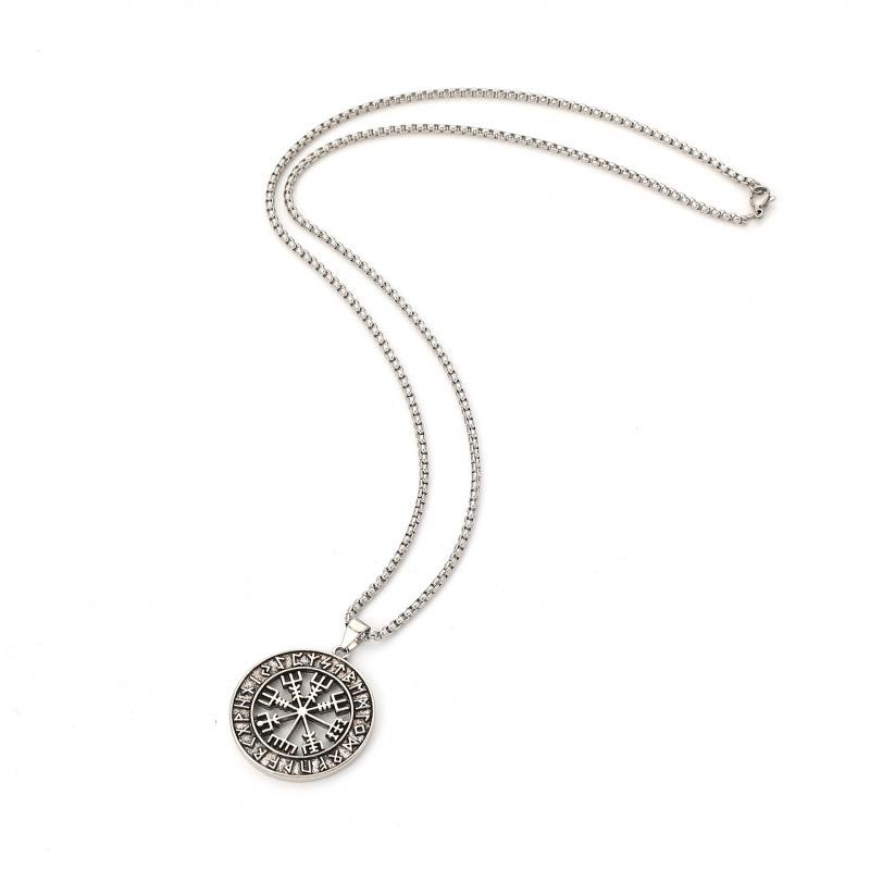 Trendy Viking Rune Pendant Necklace: Retro, Versatile, and Fashionable Party Jewelry