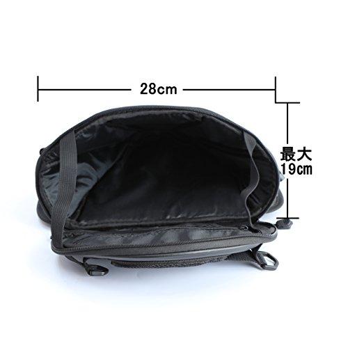Sutekus Motorcycle Seat Cowl-Shaped Pouch Seat Bag (Black)