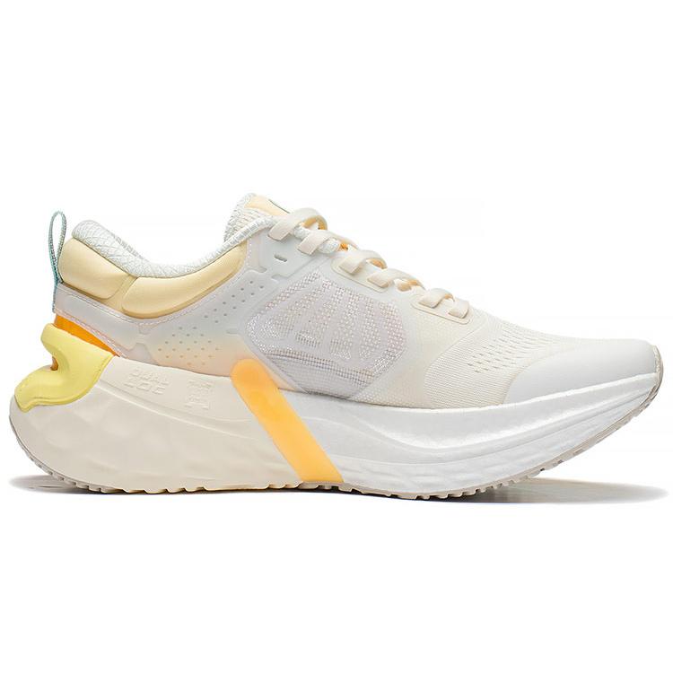 New LiNing Furious Rider 6.0 Support Low Top Running Shoes Women's White Yellow ARZS002-14