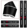 4pcs Carbon Fiber Car Threshold Protection Sticker Auto Trunk Anti Scratch Decal For Tesla Model 3 Model S X Y Roadster SpaceX