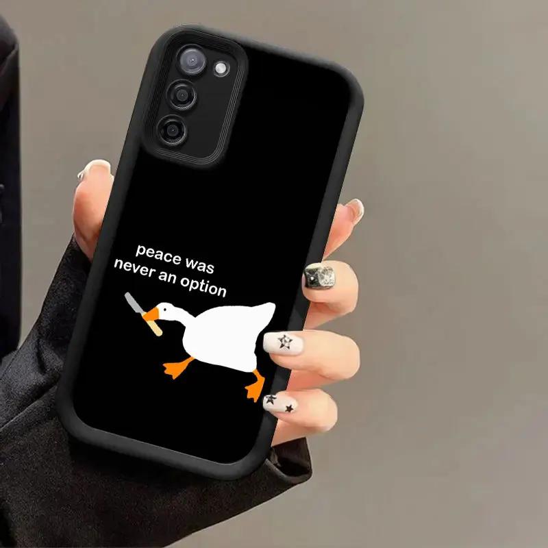 Cartoon Duck Goose Game For Samsung Galaxy Case S24 S23 S22 S21 Ultra Plus Fe A55 A54 A53 A52 A35 A25 A15 5G Phone Y2k Cover