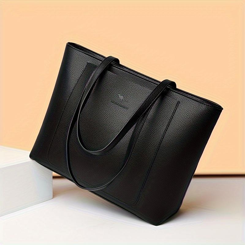 

Женская наплечная сумка, стильный портфель кроссбоди большой вместимости. чёрный