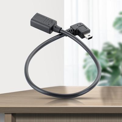 Câble USB-C vers Mini USB Adaptateur Type C vers Mini USB 5P Adaptateur Mini USB vers USB-C Angle à 90 degrés MiniUSB