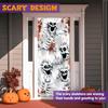 Yousheng Halloween Door Cover Decoration Creepy Skull Ghost Front Porch Sign Banner for Garage Window Wall Backdrop Decor