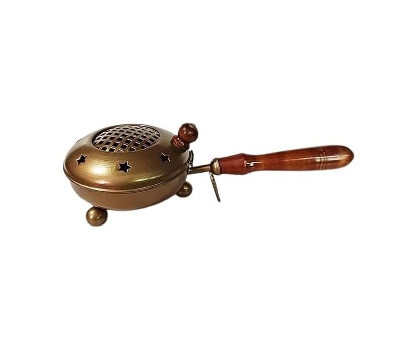 

TreegoArt Iron Incense Loban Burner with Handle Dhoop Dhuni Burner for Home Office Temple Prayer - 6 Inches Length 6 Inches Length золотистый
